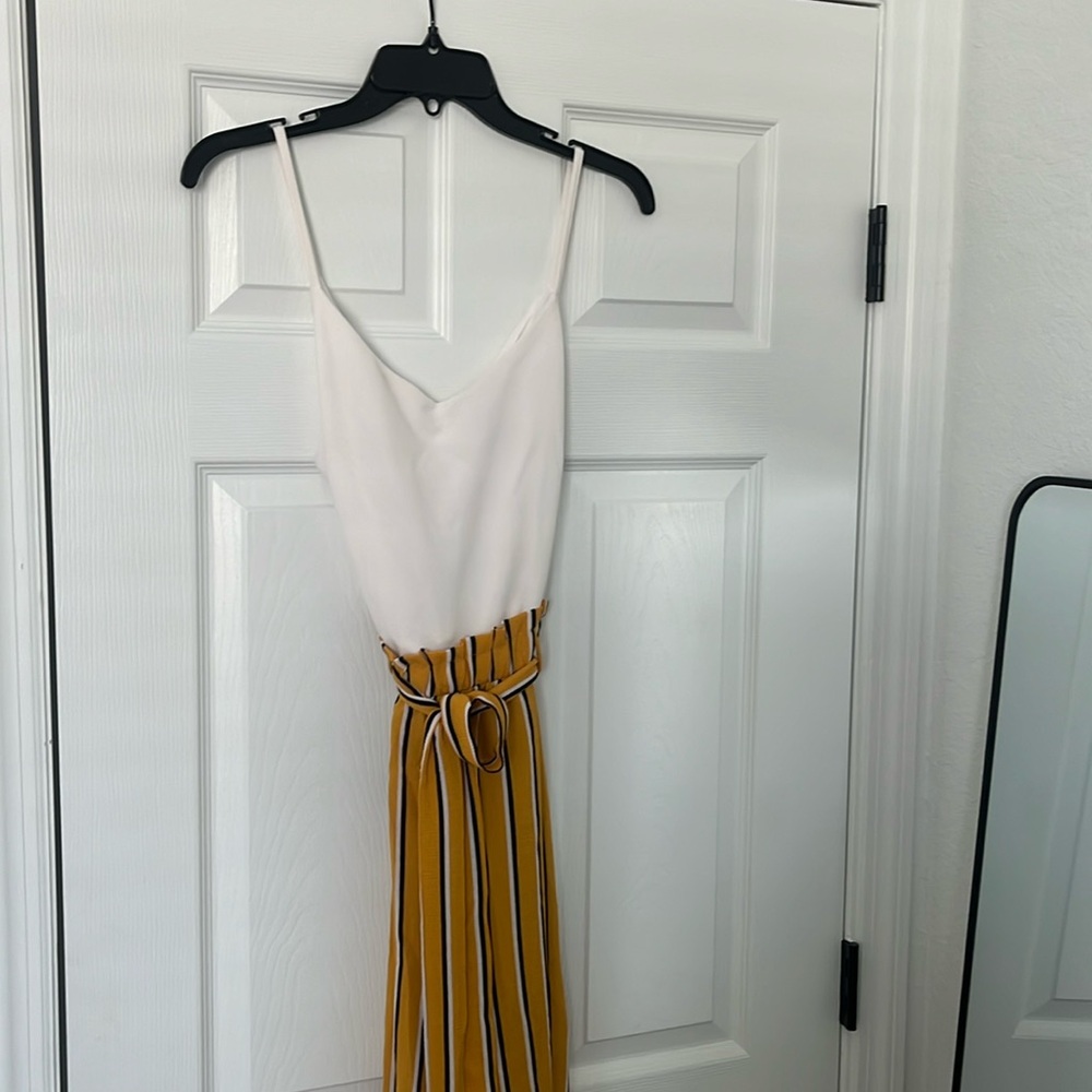 Francesca's jumpsuit! Hardly worn super cute for end of summer early fall!!